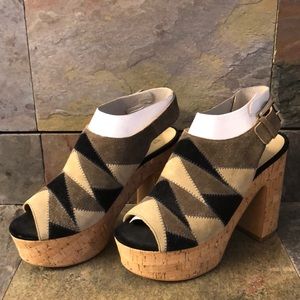 Suede Marc Fisher Cork Heels
